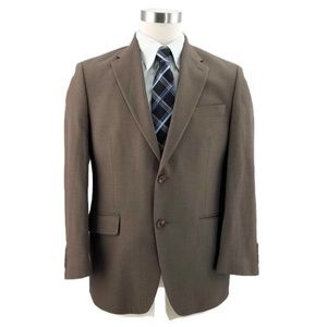 "Lauren" Ralph Lauren Solid Brown 2 Button Jacket